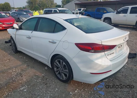 2017 Hyundai Elantra Limited z USA, uszkodzony, nr VIN 5NPD84LFXHH023754